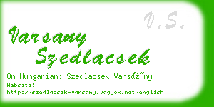 varsany szedlacsek business card